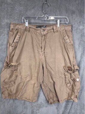 Broken Threads Mens‎ Tan Cargo Shorts Size 38 Regular Fit Premium Goods
